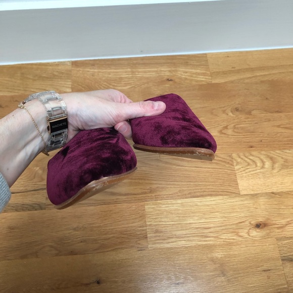 Madewell Gemma Pointed Toe Velvet Flat / Mule - Picture 8 of 10